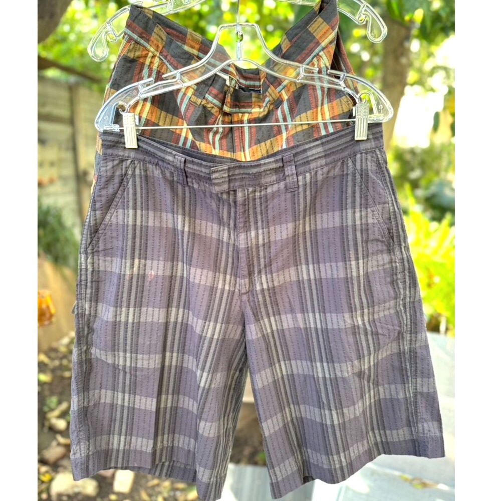 Patagonia All Wear Multicolor Rockwall & Grey Plaid Shorts Size 33 2 Pair Bundle